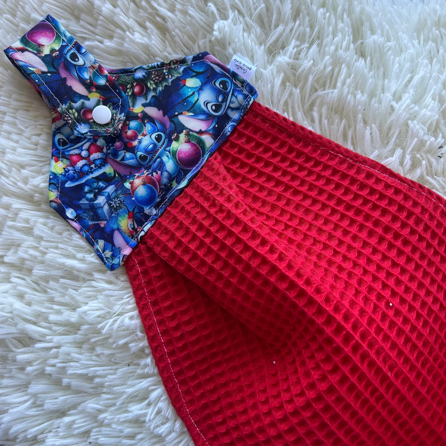 Serviette de four noel extraterrestre bleu