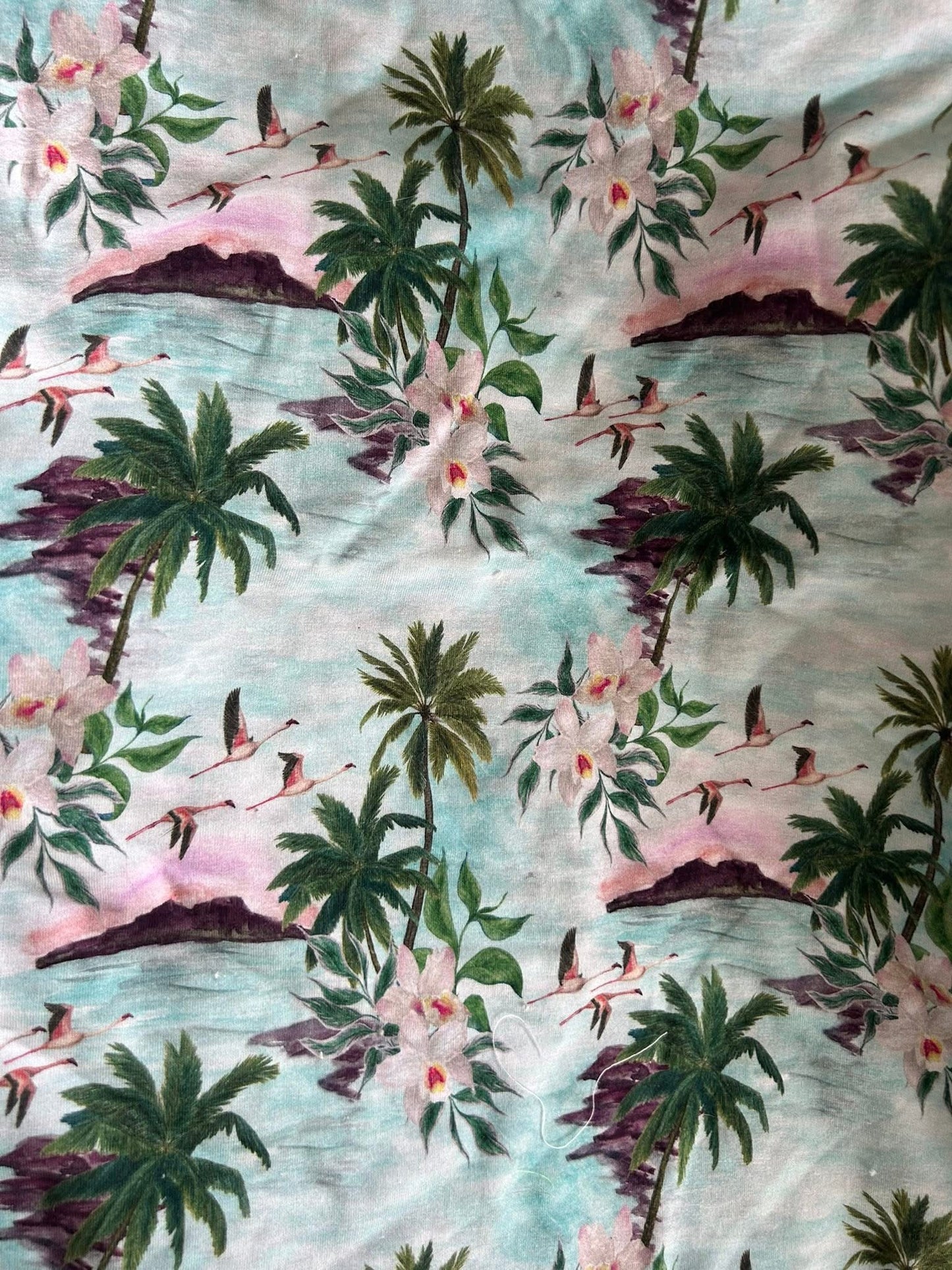 Serviette hygiénique lavable Lycra palmier