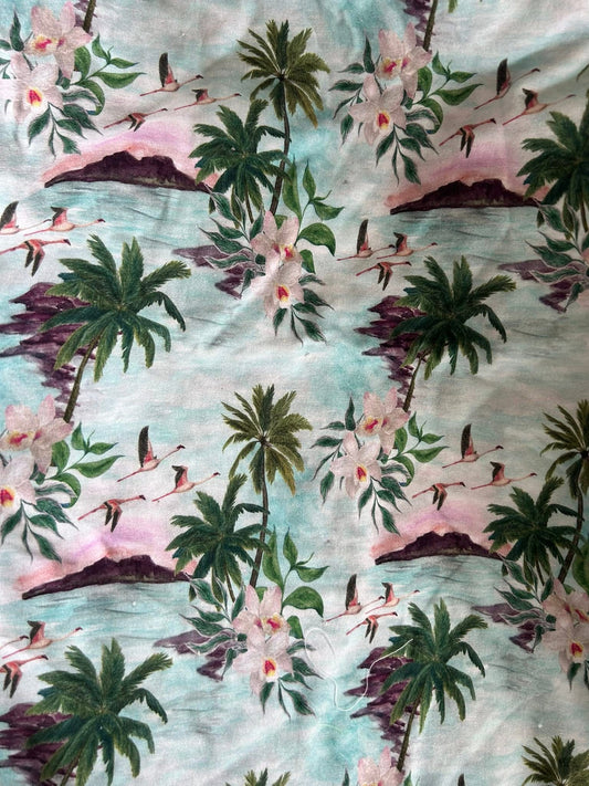 Serviette hygiénique lavable Lycra palmier