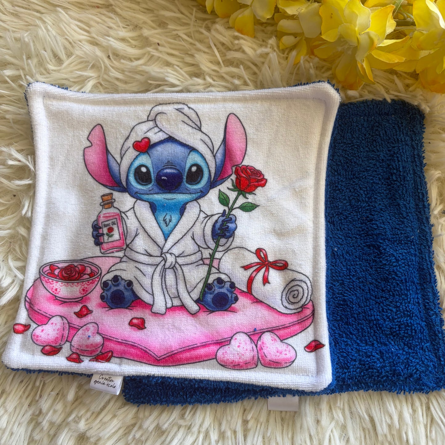 Débarbouillette premium extraterrestre bleu spa