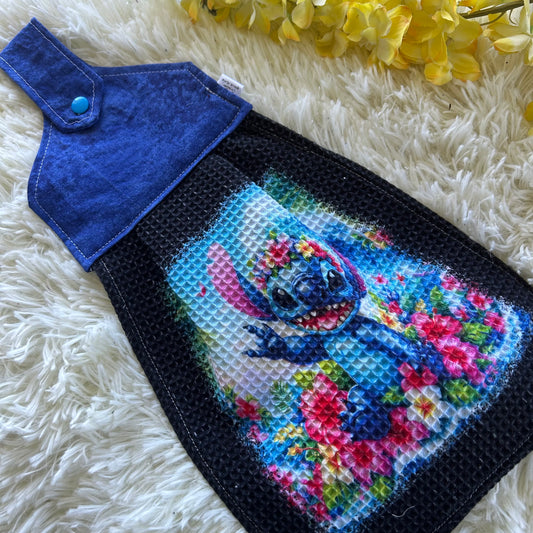 Serviette de four extraterrestre bleu
