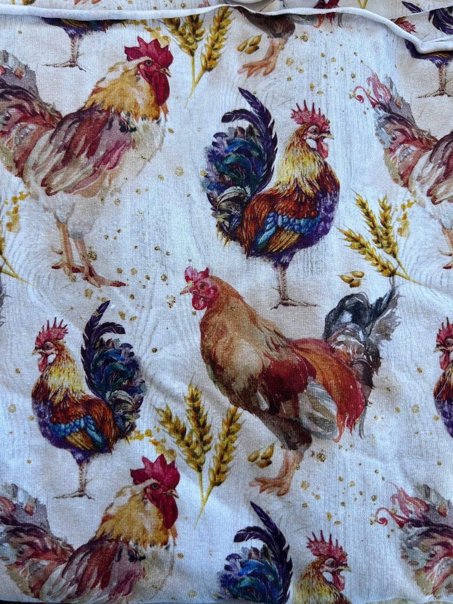 Serviette hygiénique lavable Lycra poule