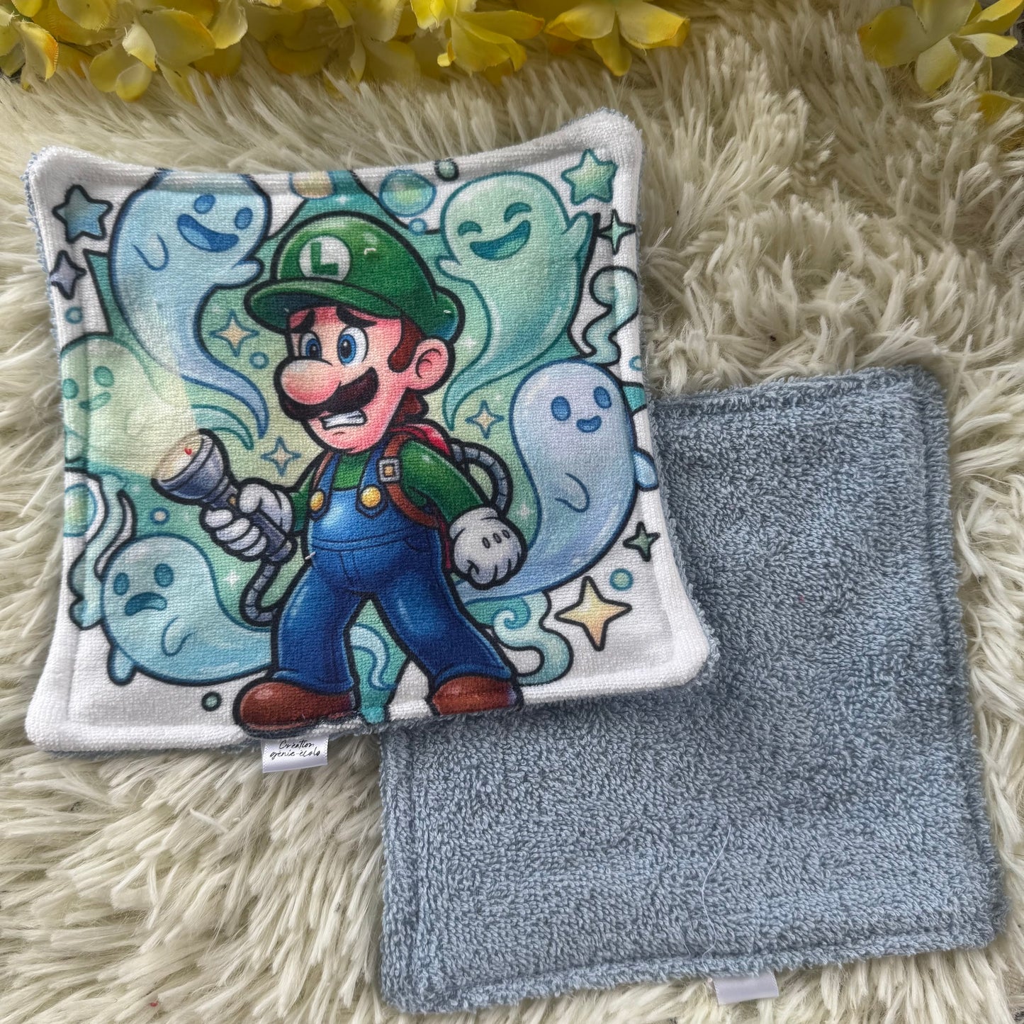 Débarbouillette premium mario jeux video