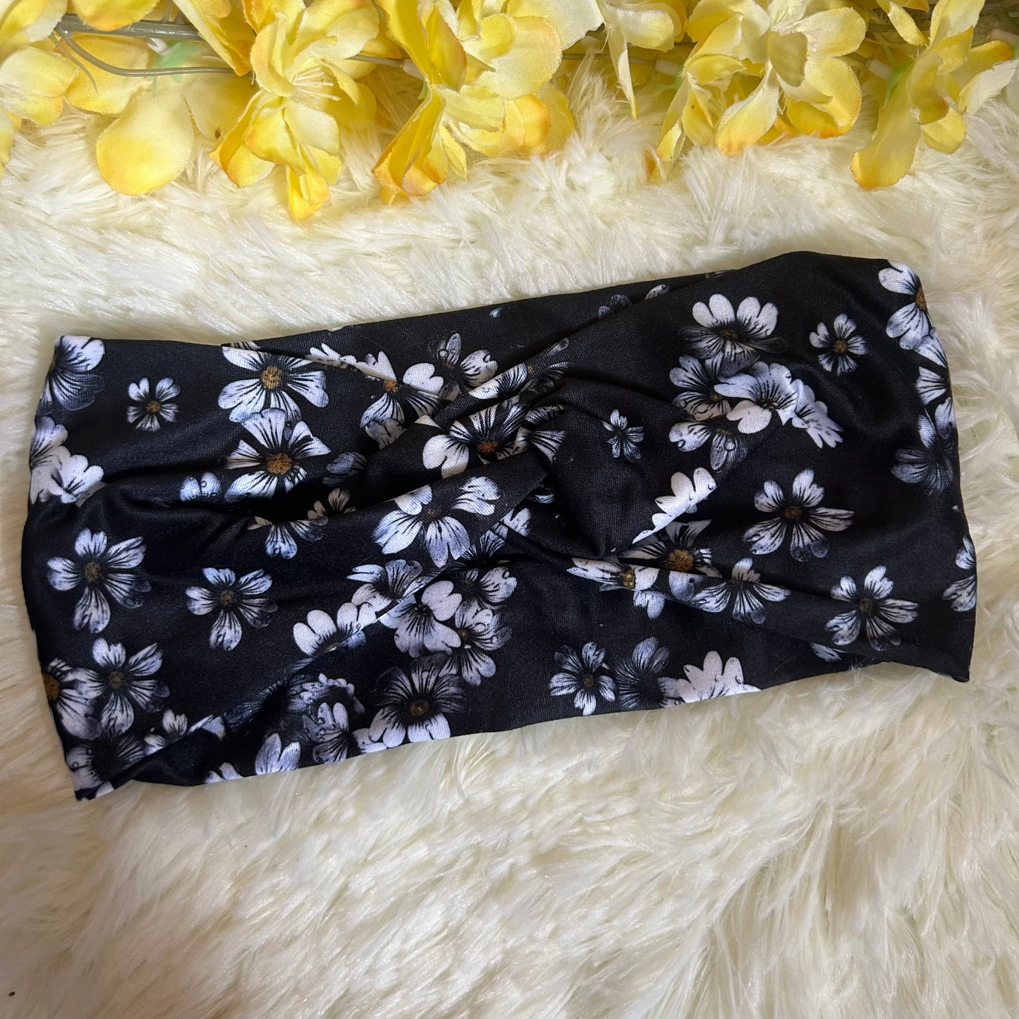 Bandeau twist fleur willfée