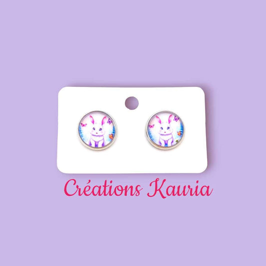 Boucle d’oreille lapin Kauria