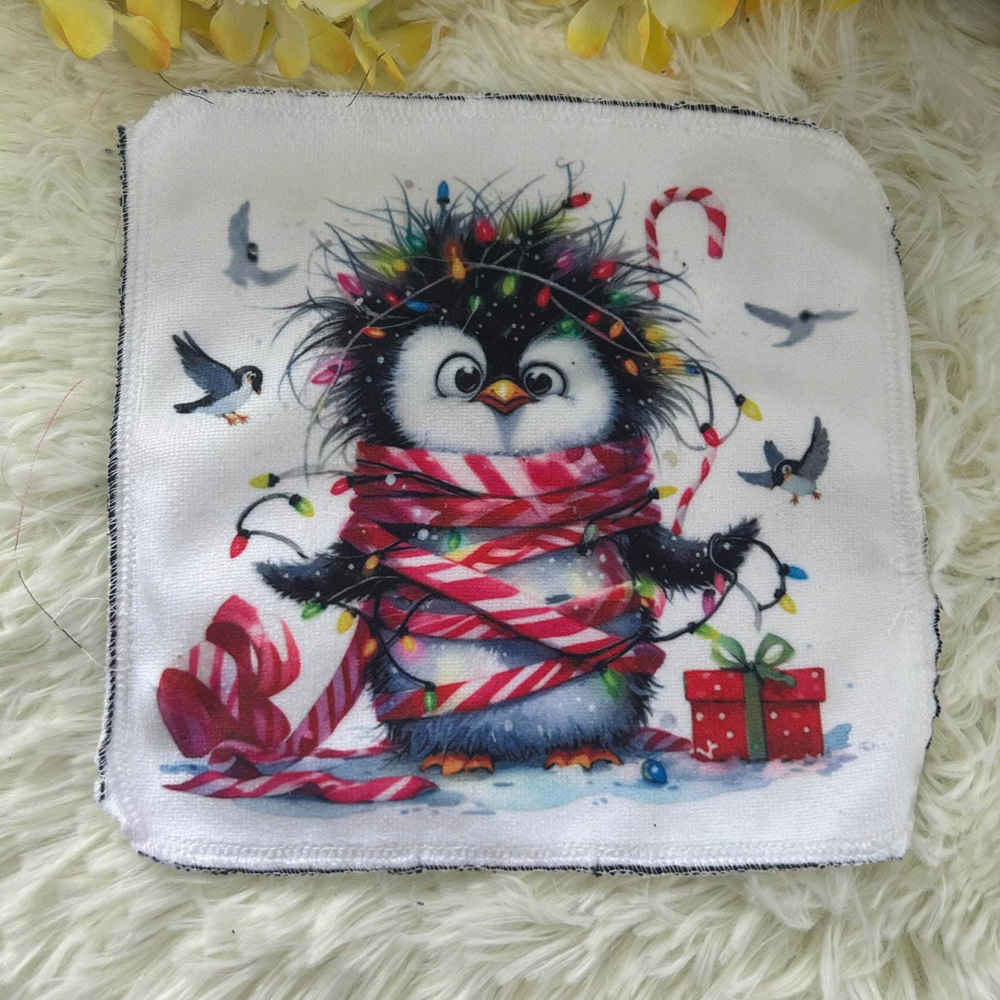 Debarbouillette pingouin Noël