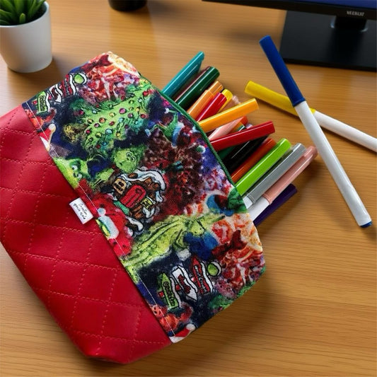 Trousse de crayon / maquillage personnage noel