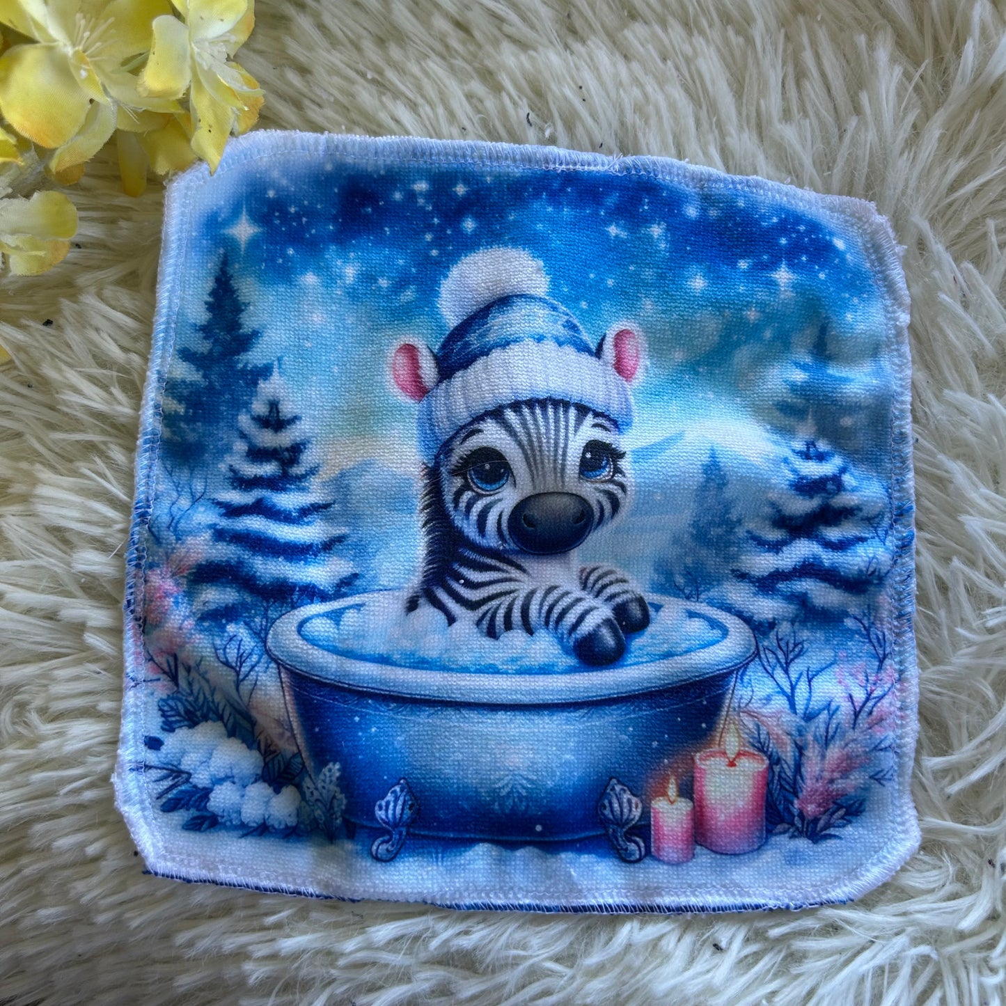 Débarbouillette animaux hivers