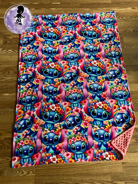 Doudou 40x60 extraterrestre bleu