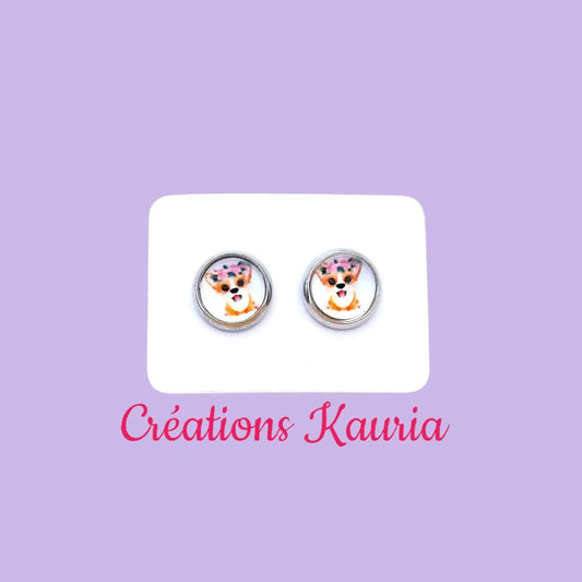 Boucle d’oreille chien kauria