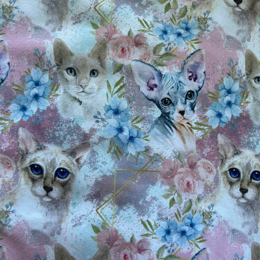 Serviette hygiénique lavable chat Lycra