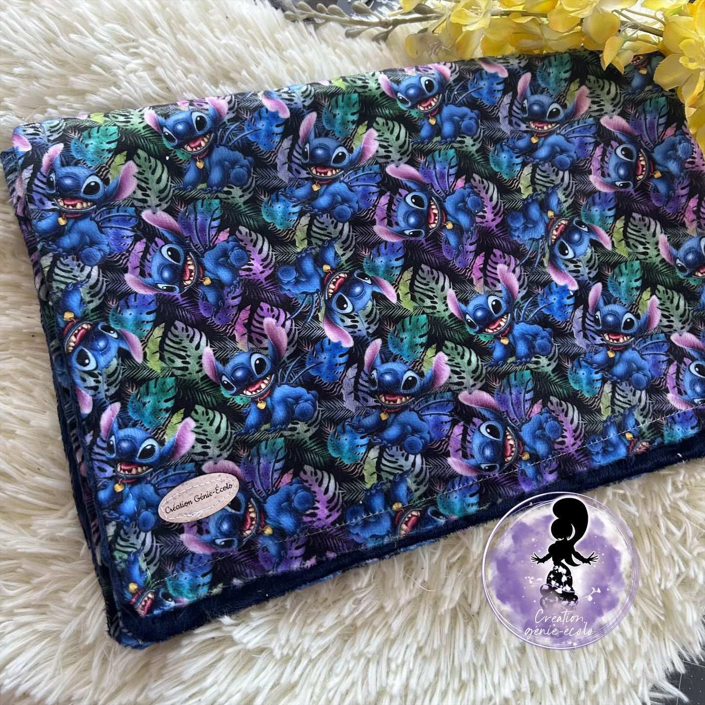 Doudou 30x40 extraterrestre bleu