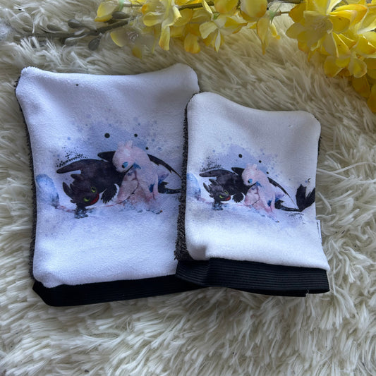 Mitaine de bain dragon