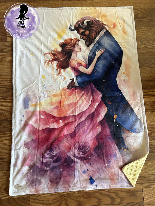 Doudou 30x40 princesse et sa bête