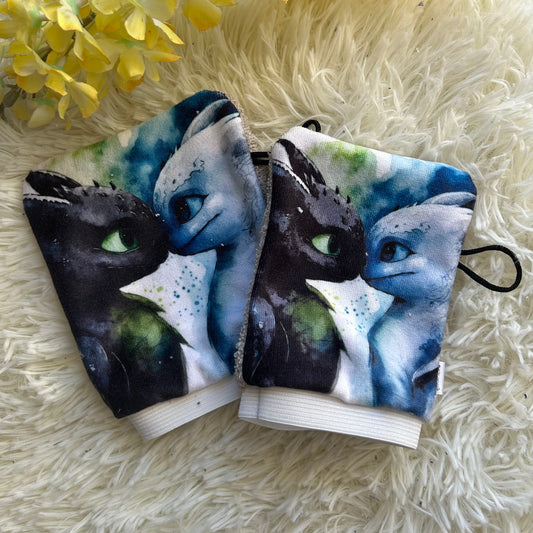 Mitaine de bain dragon
