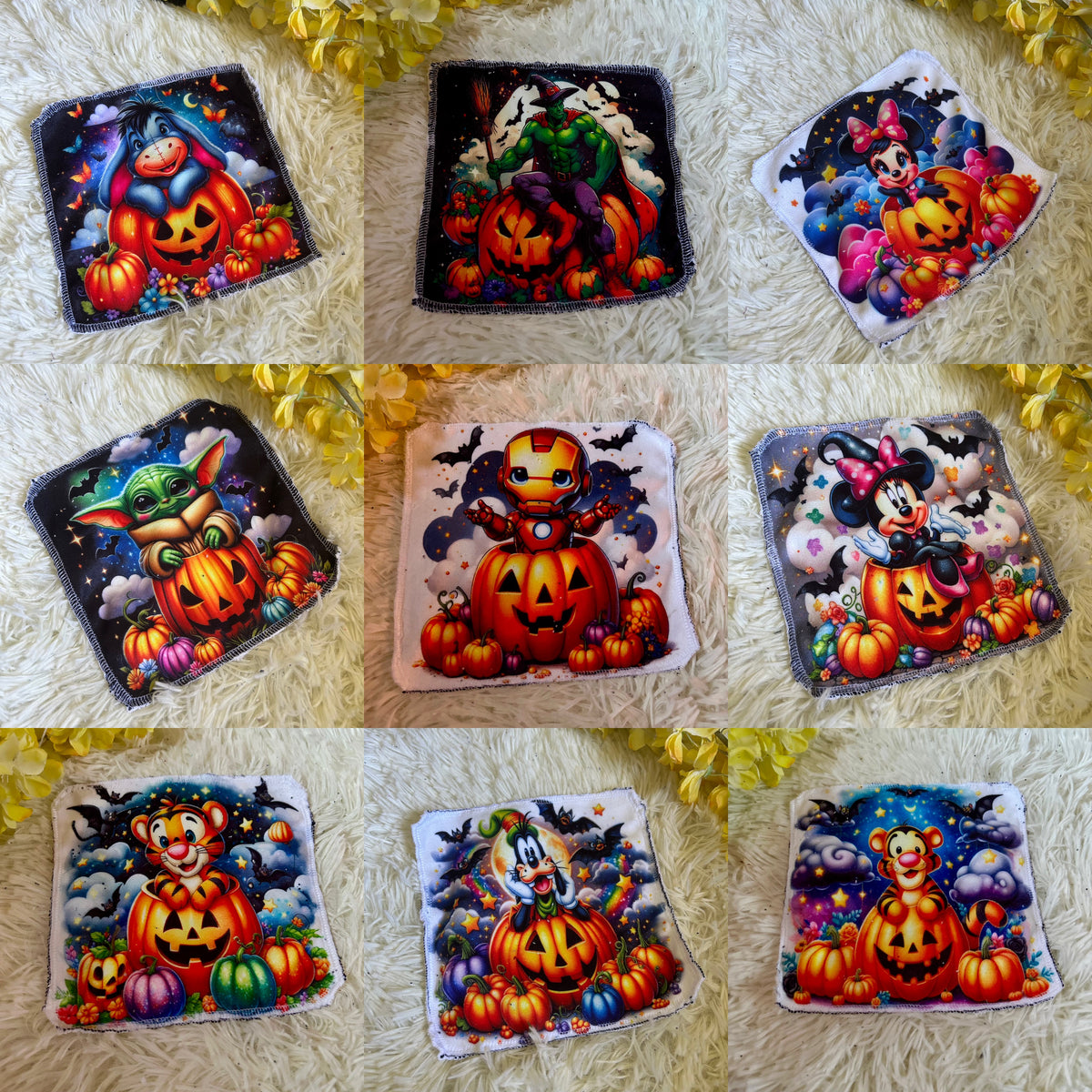 Débarbouillette personnage Halloween