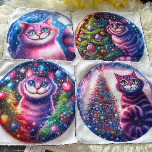 Débarbouillette chat Noel