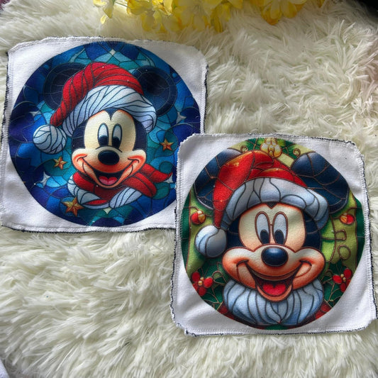 Débarbouillette personnage souris noel