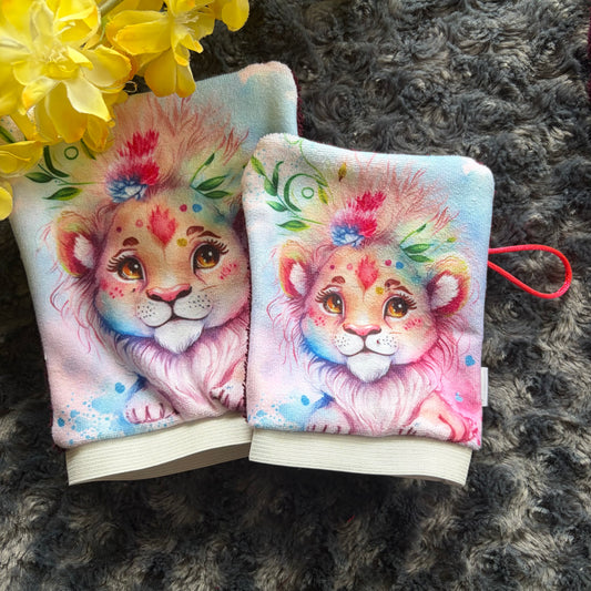 Mitaine de bain lion