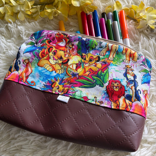 Trousse de crayon / maquillage lion
