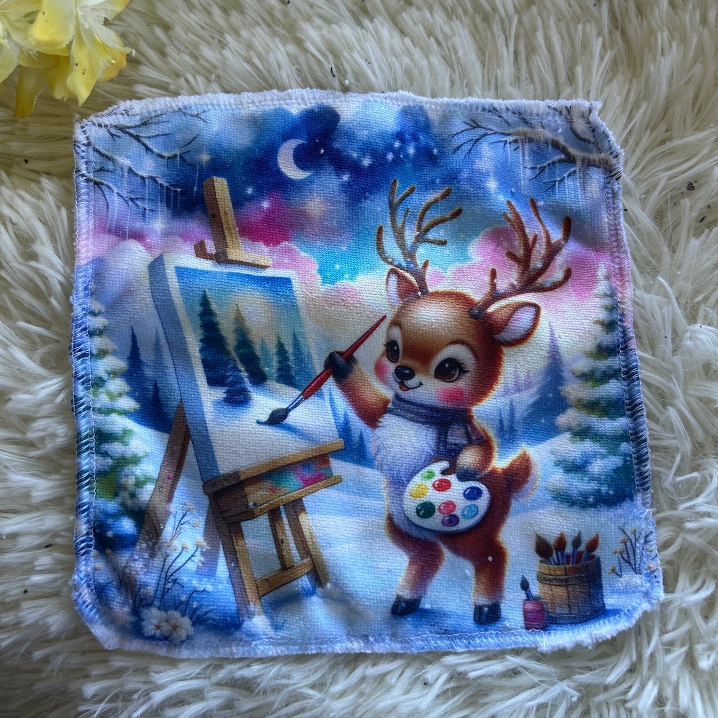 Débarbouillette animaux hivers