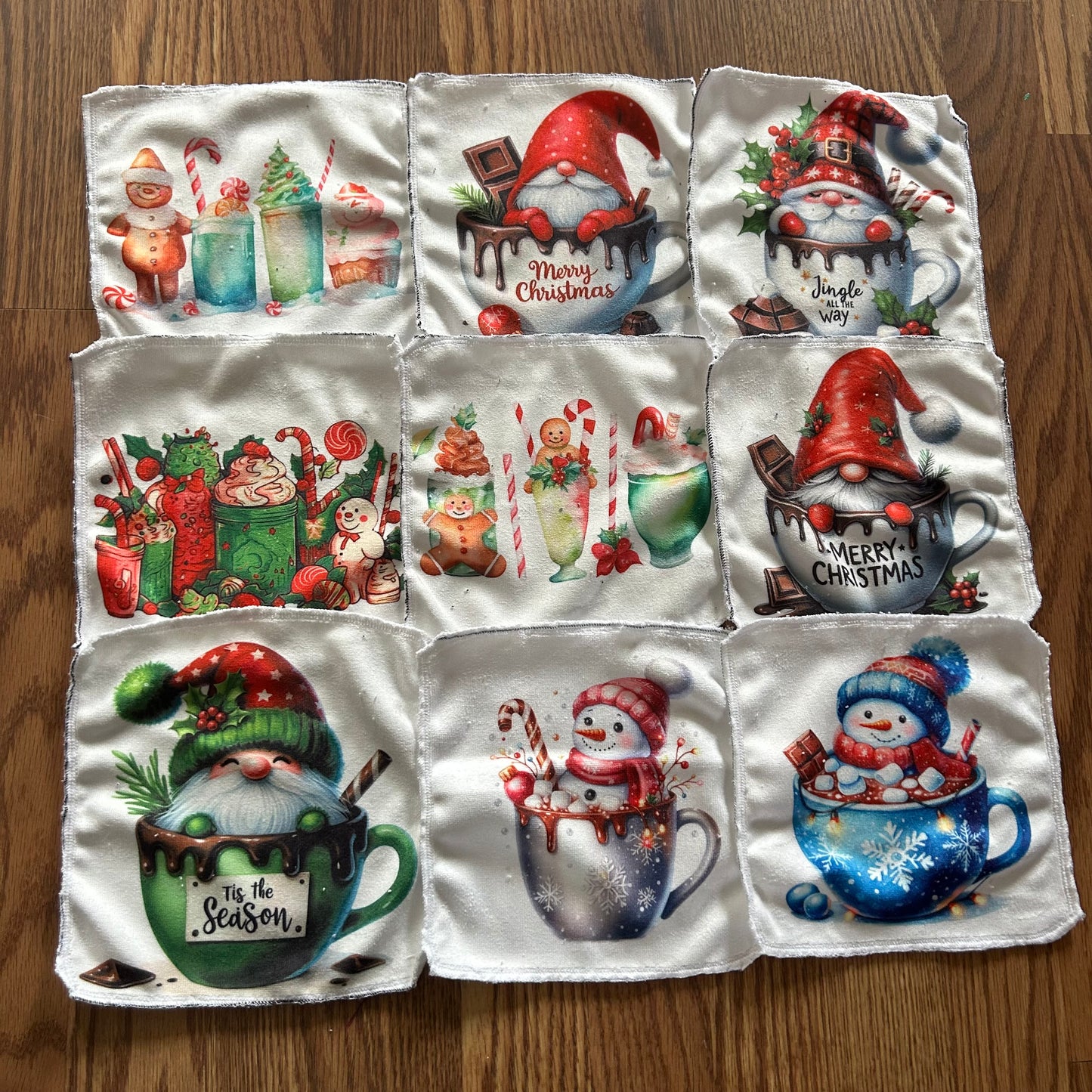 Débarbouillette chocolat chaud noel