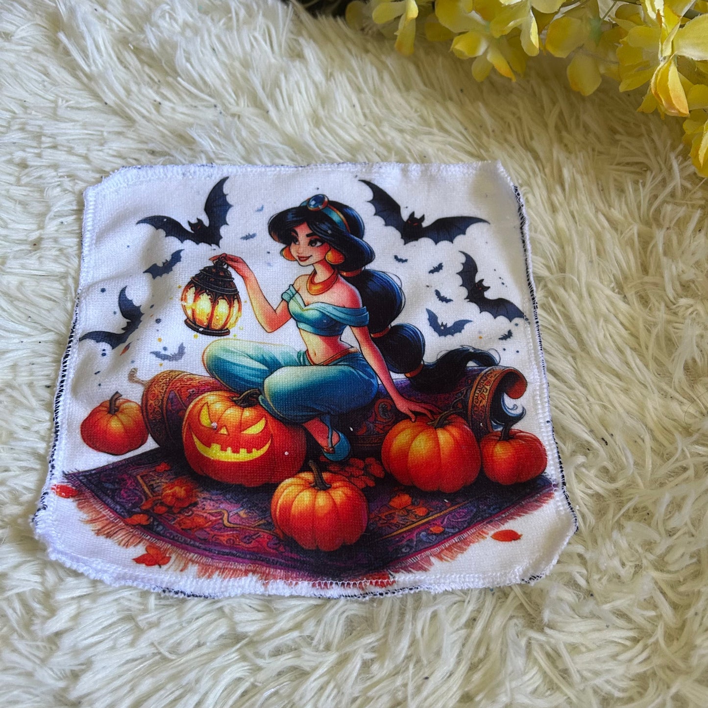 Débarbouillette princesse Halloween