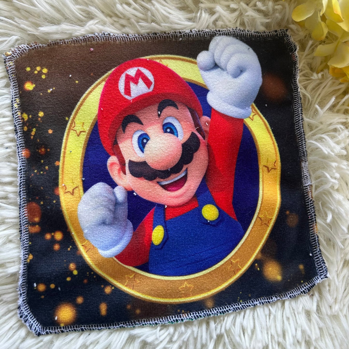 Débarbouillette personnage mario jeux video