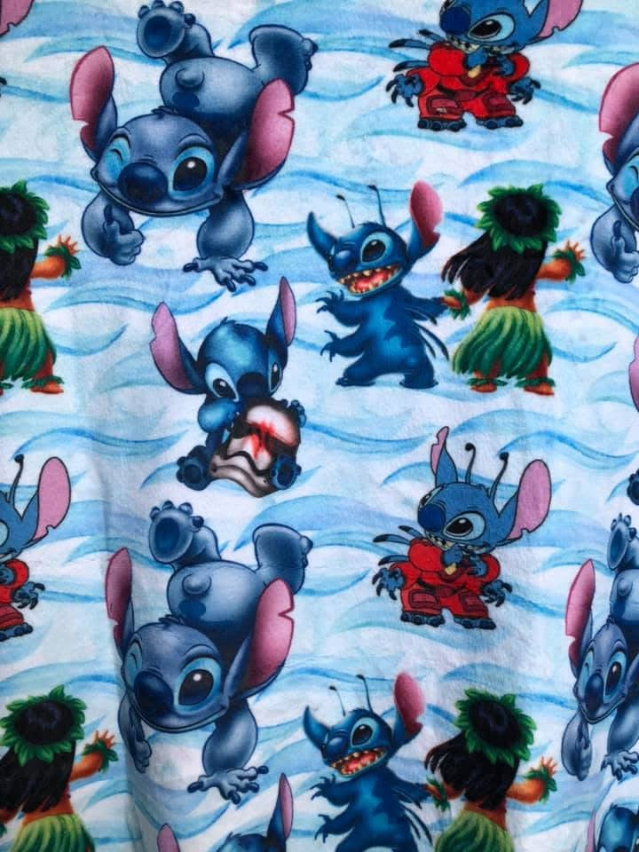 Serviette hygiénique lavable extraterrestre bleu  minky