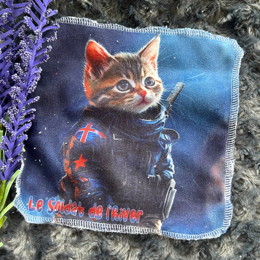 Debarbouillette chat super-heros