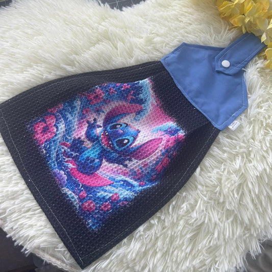 Serviette de four extraterrestre bleu