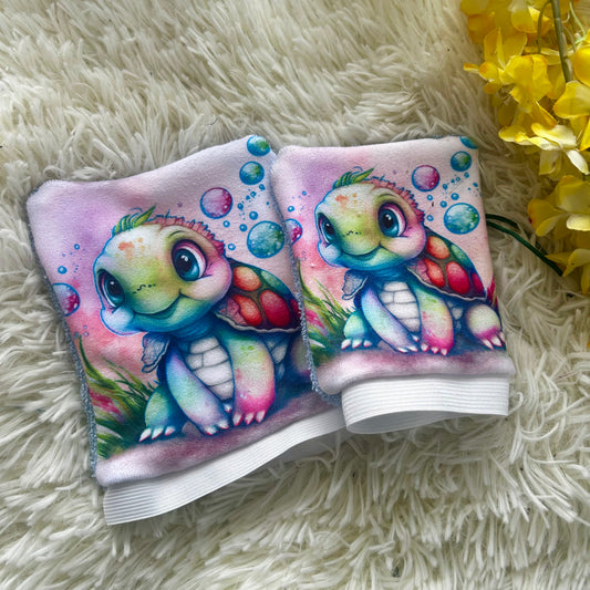 Mitaine de bain tortue