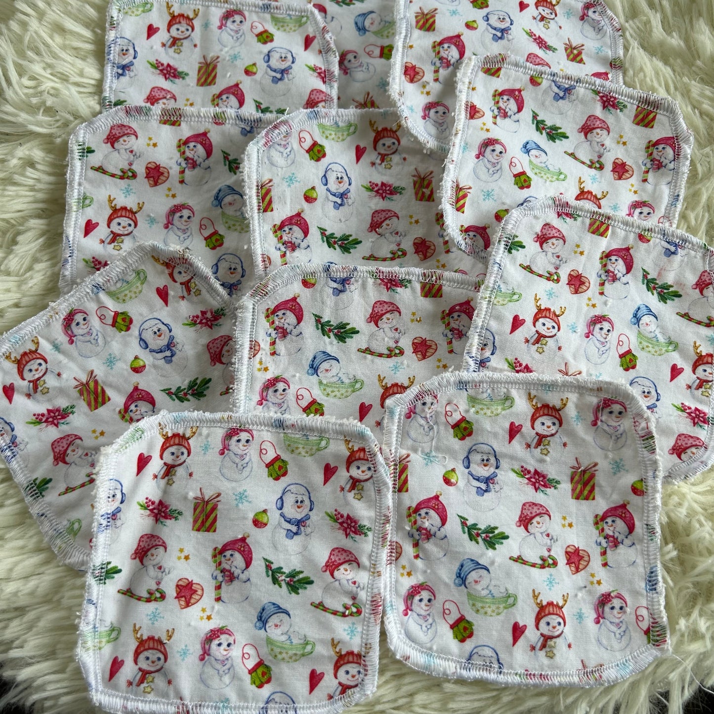 Tampon démaquillant noel