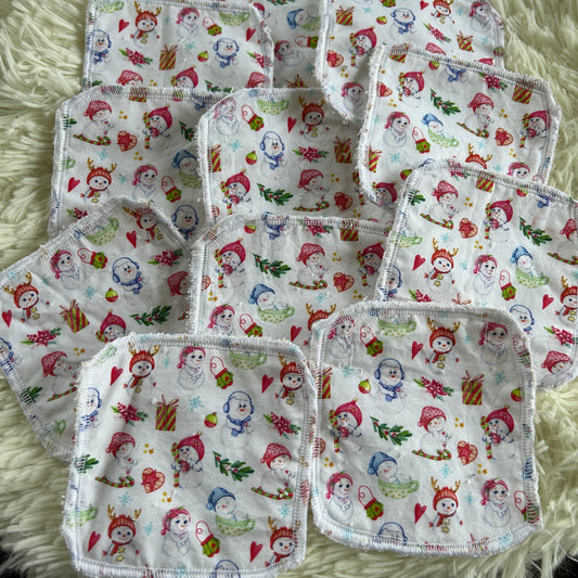 Tampon démaquillant noel