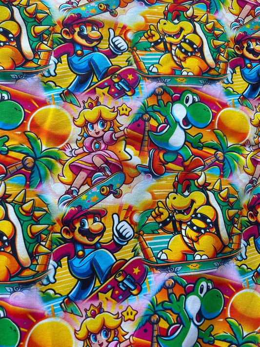 Serviette hygiénique lavable jeux video mario Lycra
