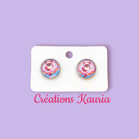 Boucle d’oreille chat Kauria