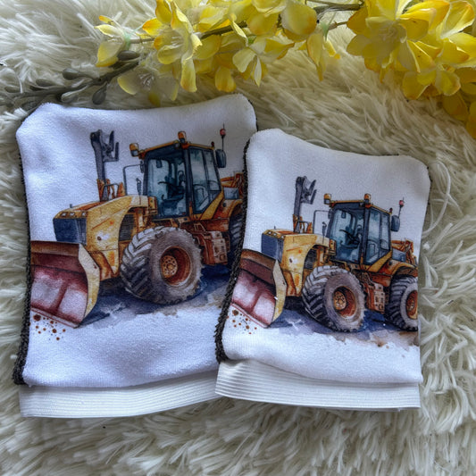 Mitaine de bain tracteur