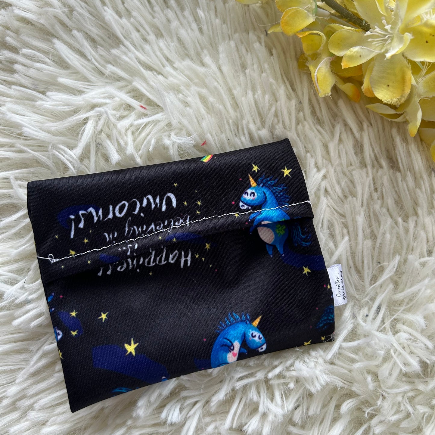 Pochette pour serviette licorne