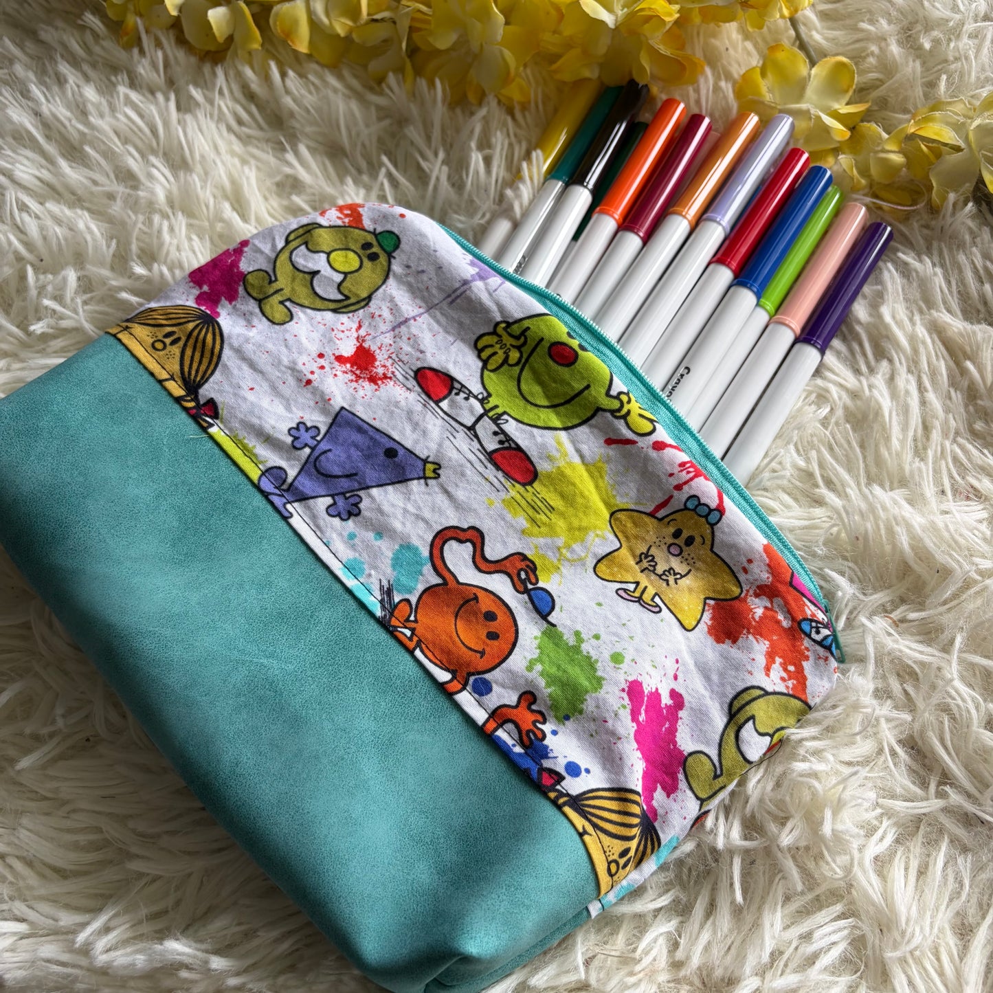 Trousse de crayon / maquillage personnage monsieur madame