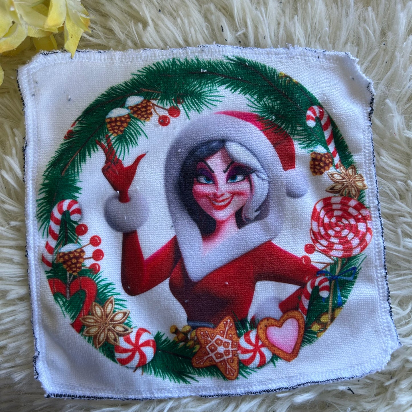 Débarbouillette personnage noel