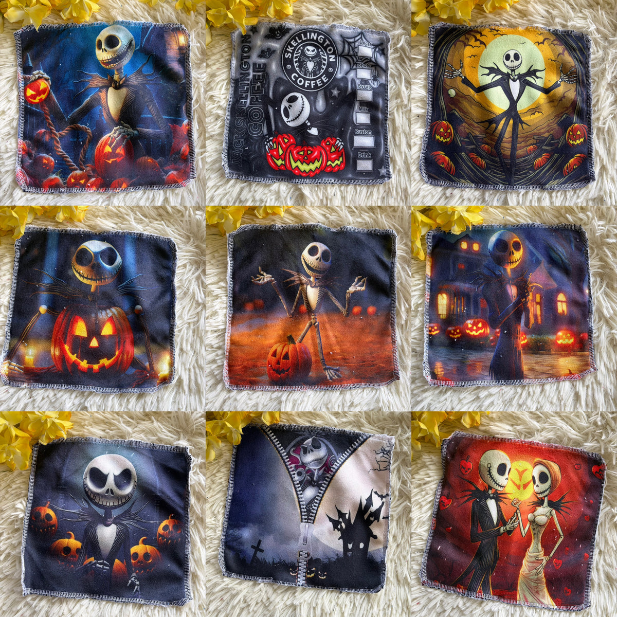 Débarbouillette personnage Halloween jack
