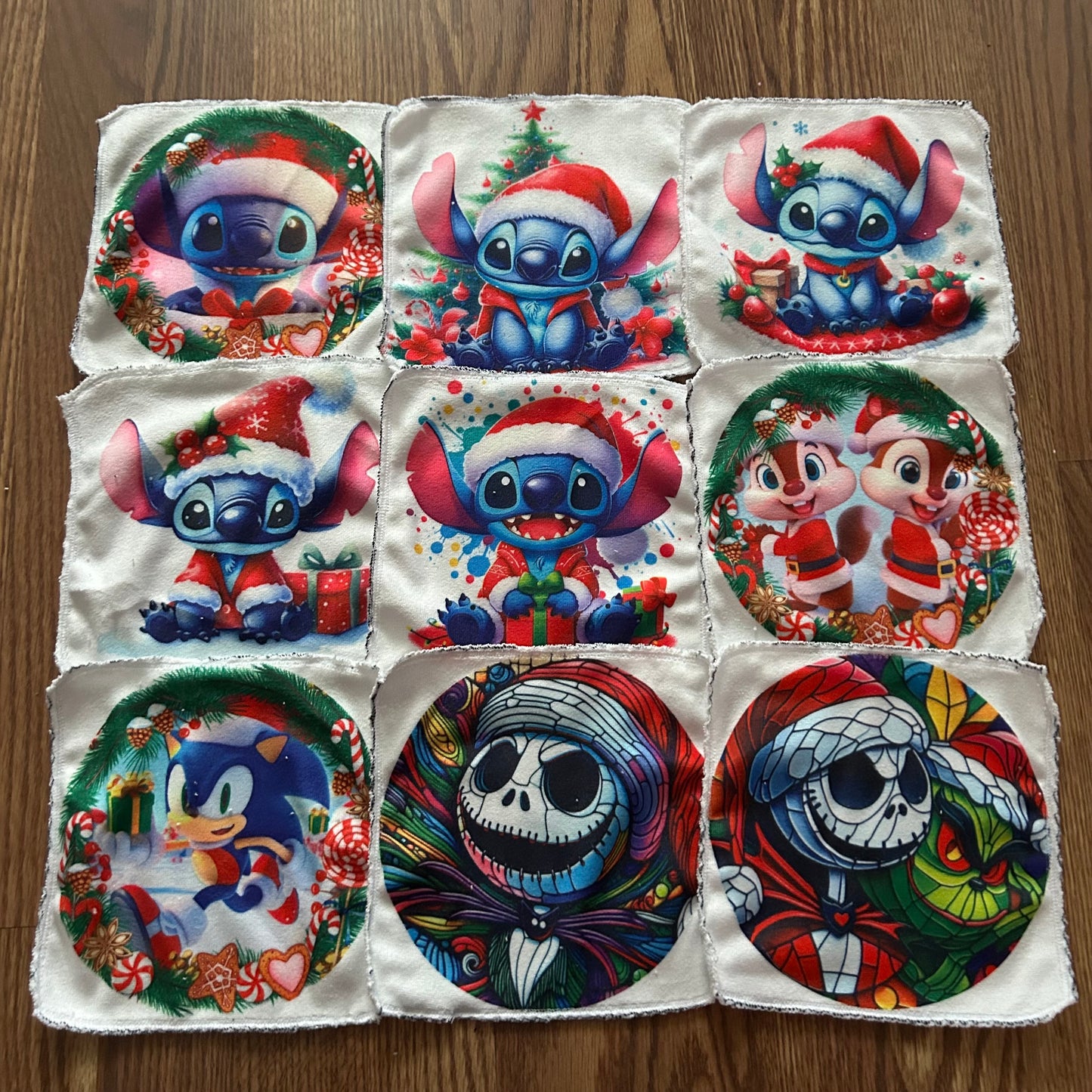 Débarbouillette personnage animaux noel