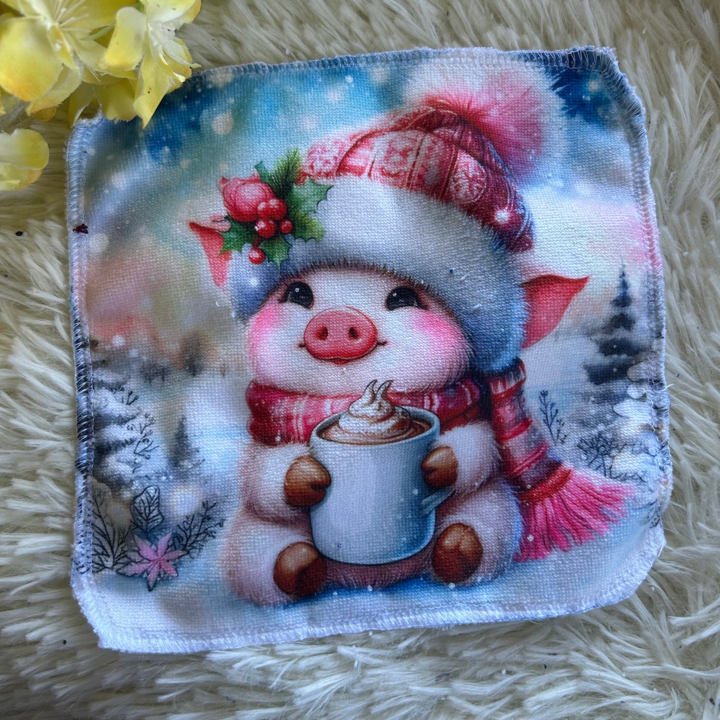 Débarbouillette animaux hivers