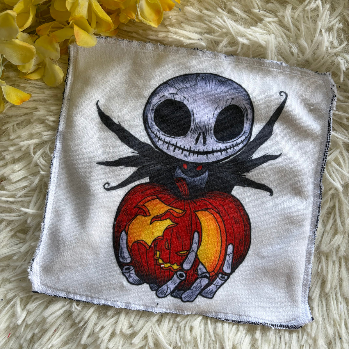 Débarbouillette personnage Halloween jack