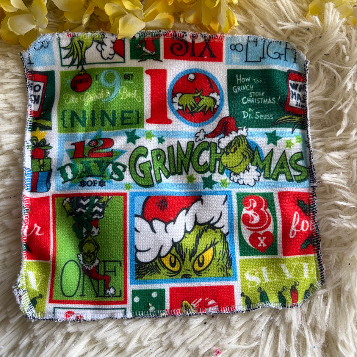 Débarbouillette  grincheux noel