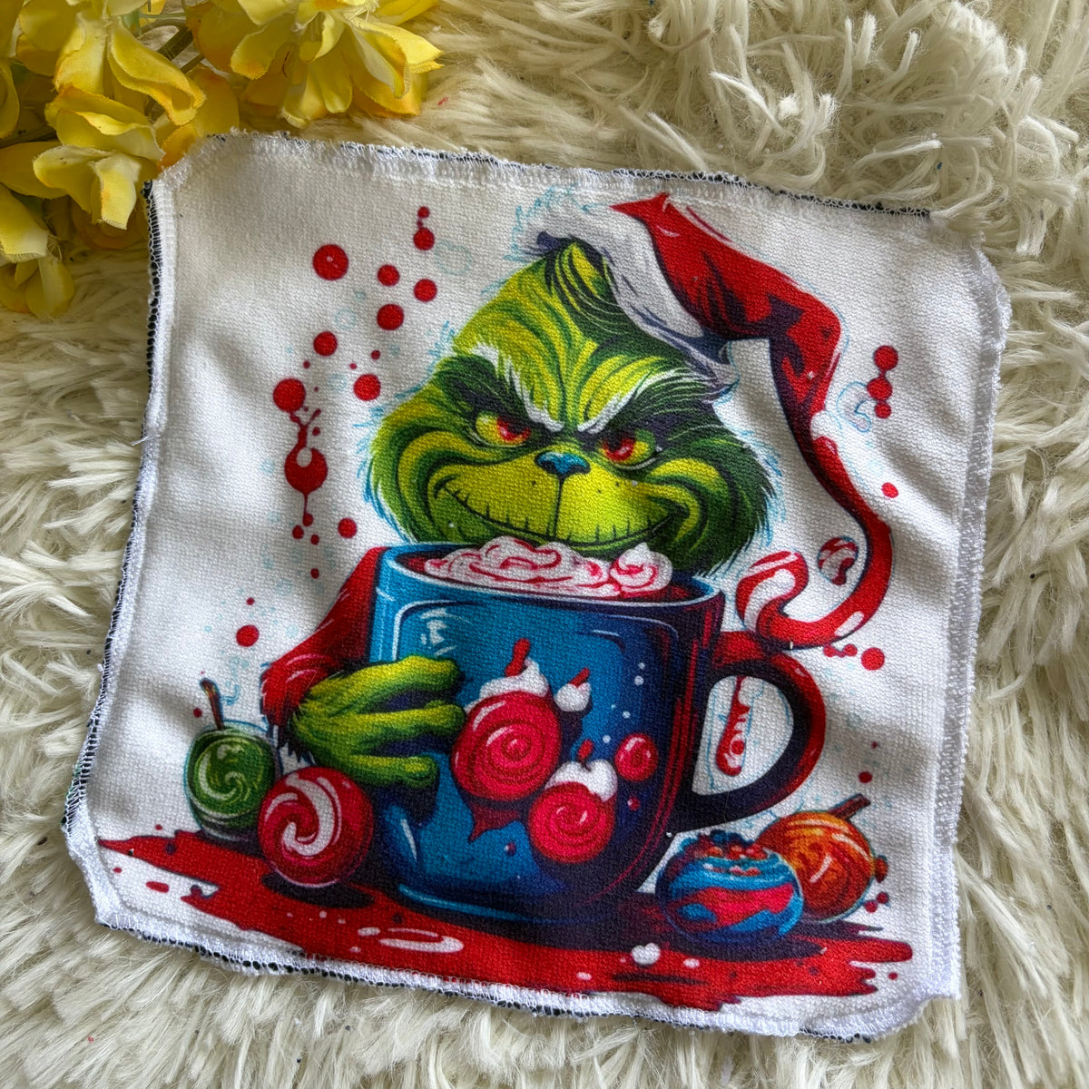 Débarbouillette  grincheux noel