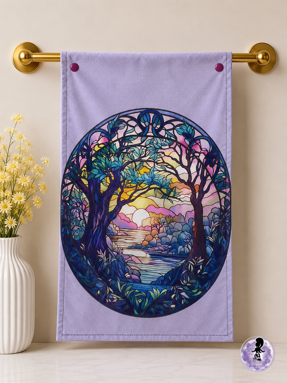 Serviette à main arbre