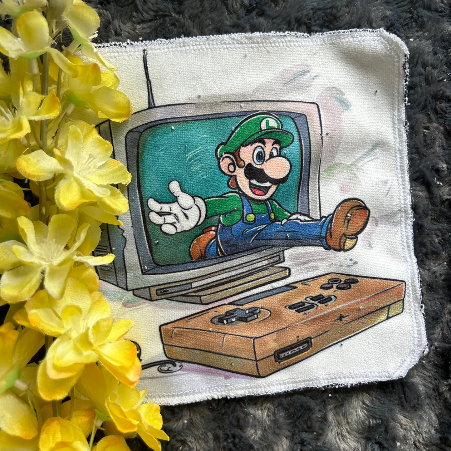 Débarbouillette luigi mario