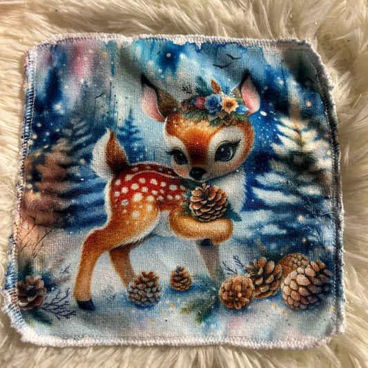 Débarbouillette cerf hivers