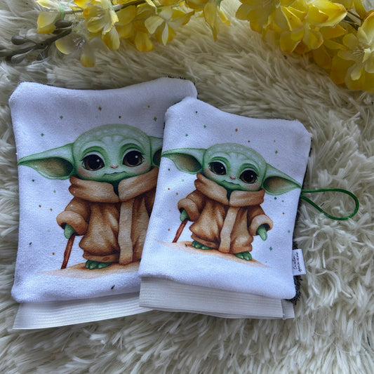 Mitaine de bain extraterrestre vert